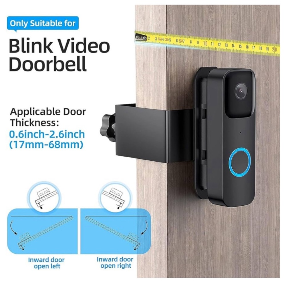 Blink Video Door Bell AND MOUNT (Black, Like New)